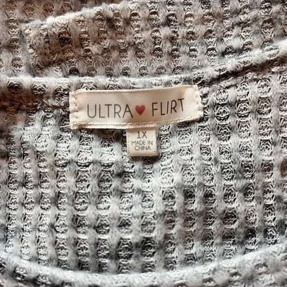 Women’s Plus Size Gray Ruffle Sweater - NWOT!! - Picture 2 of 2